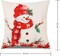 Christmas Decor-Throw Pillow Covers 18x18 in Set of 4,Decorative Snowman Santa Pillow Case for Couch Sofa Winter Holiday Indoor Outdoor Home Red White Xams Decorations